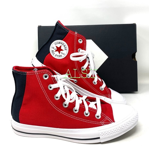 Converse Ctas High Top Enamel Red Black Women’s - Picture 3 of 12